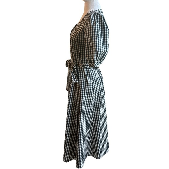 Tommy Hilfiger Gingham Cotton Button Down Short Sleeve Tie Waist Navy/White 8 - Picture 8 of 13